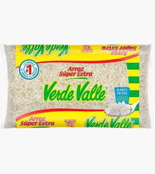 Arroz Verde Valle Súper Extra Bolsa 1kg